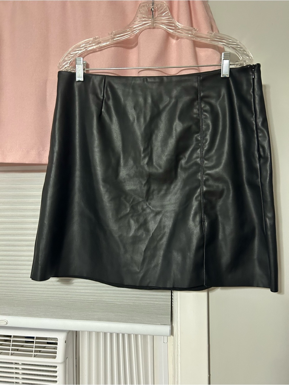 Noisy May Black Faux Leather A-Line Mini Skirt